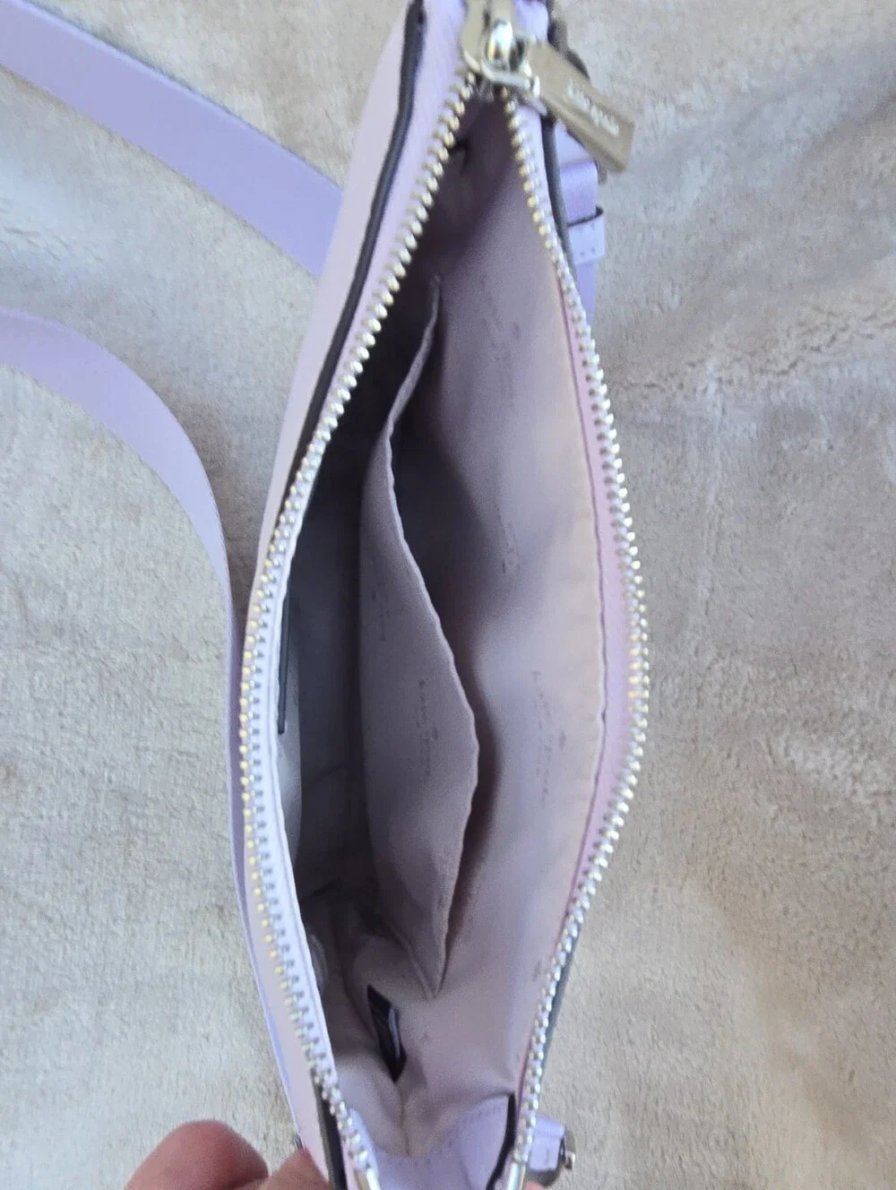 *NOT FOR SALE* NWOT Kate Spade ♤ Frozen Lilac Leather Crossbody & Pouch ♤♤♤ - Picture 6 of 11